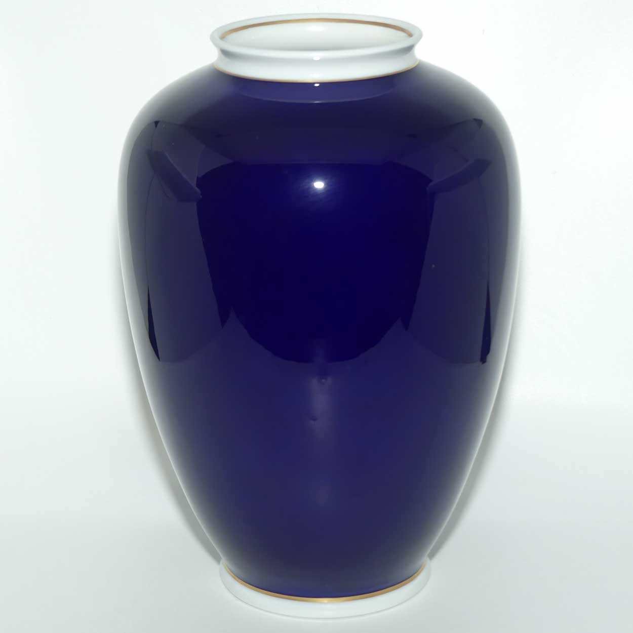 Wallendorf Porcelain | Echt Cobalt Goldrelief large Floral vase