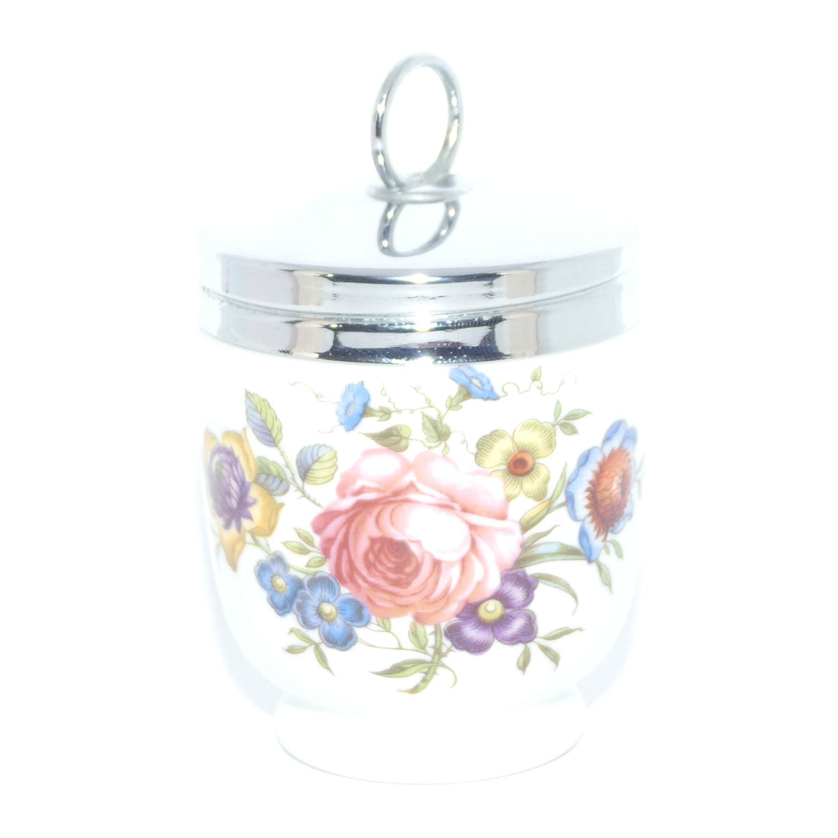 Royal Worcester Floral Bouquet decorated egg coddler | Large | #6 | Boxed