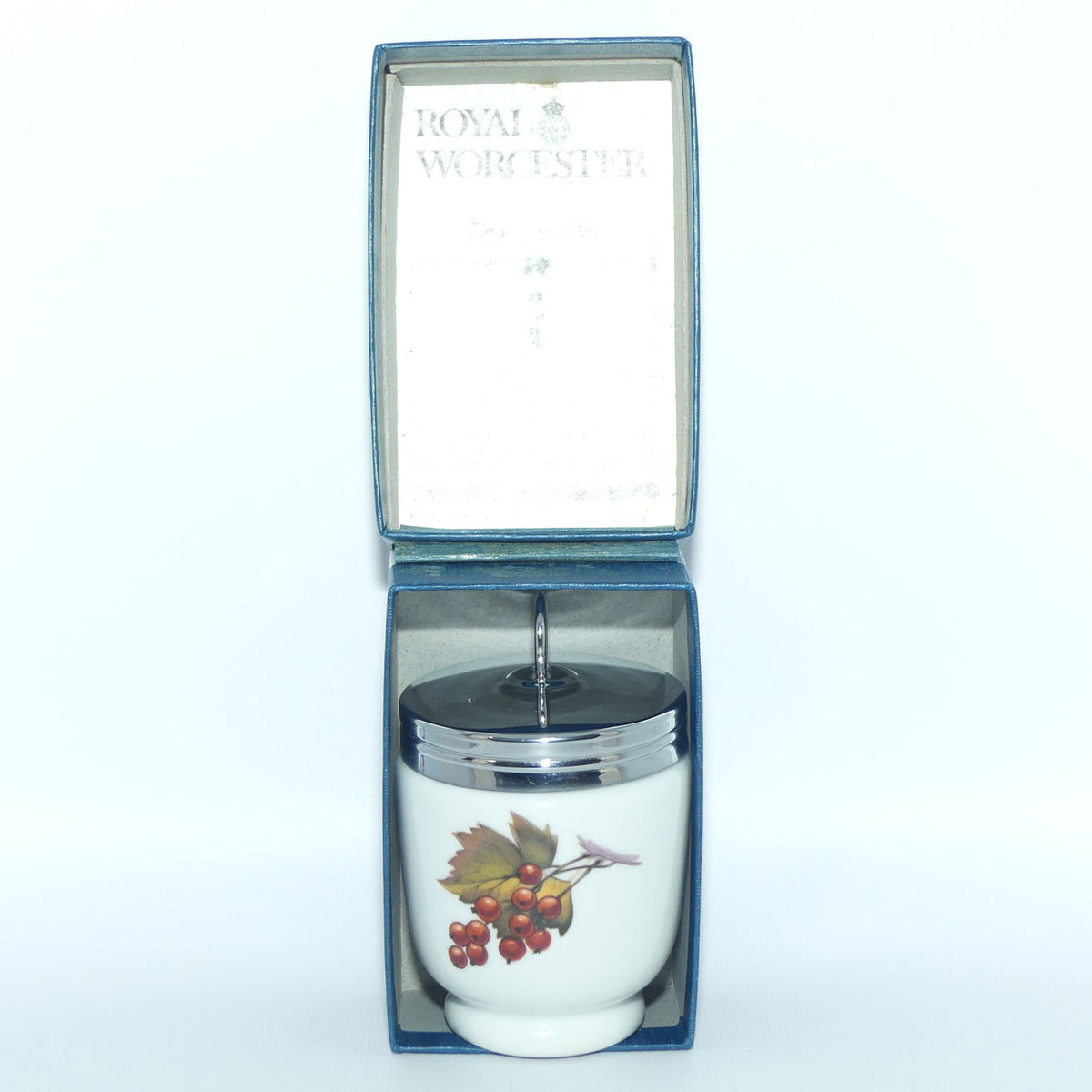 Royal Worcester Evesham decorated egg coddler | Large | #3 | Boxed