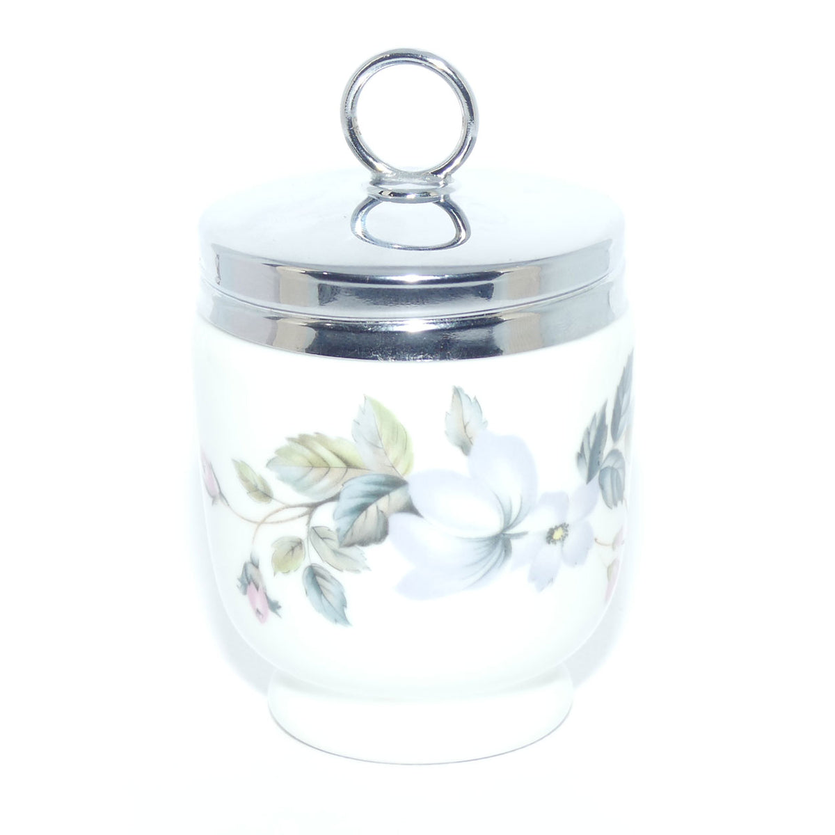 Royal Worcester Floral decorated egg coddler | Large | #1 | Boxed