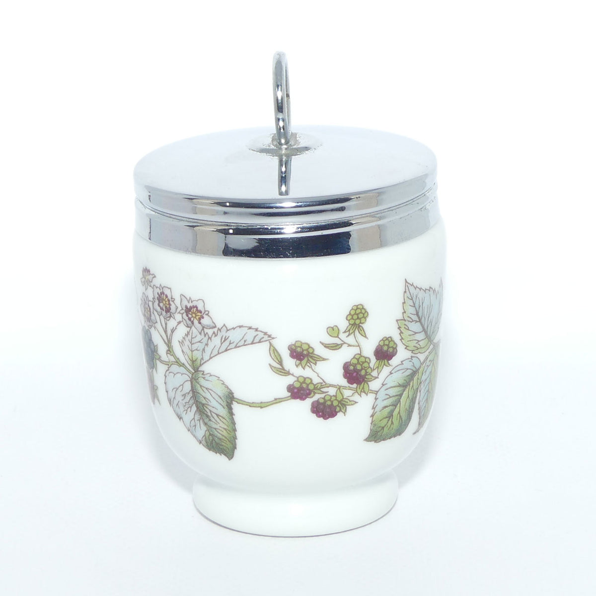 Royal Worcester Grape and Vine decorated egg coddler | Large | #2 | Boxed