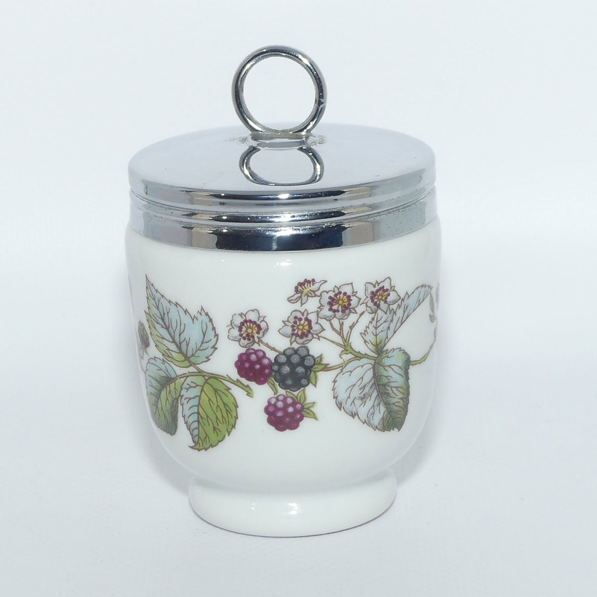 Royal Worcester Grape and Vine decorated egg coddler | Large | #2 | Boxed