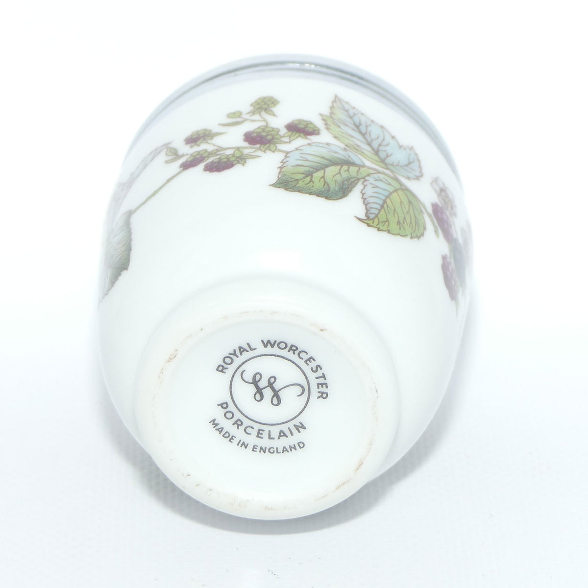 Royal Worcester Grape and Vine decorated egg coddler | Large | #2 | Boxed