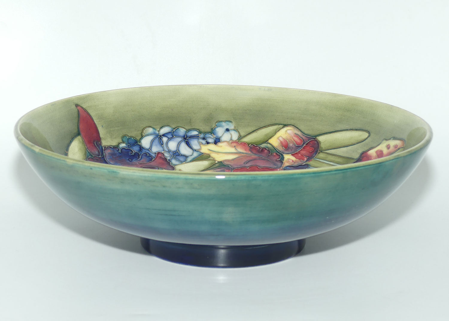 Walter Moorcroft Orchid on Green Ground | large deep bowl