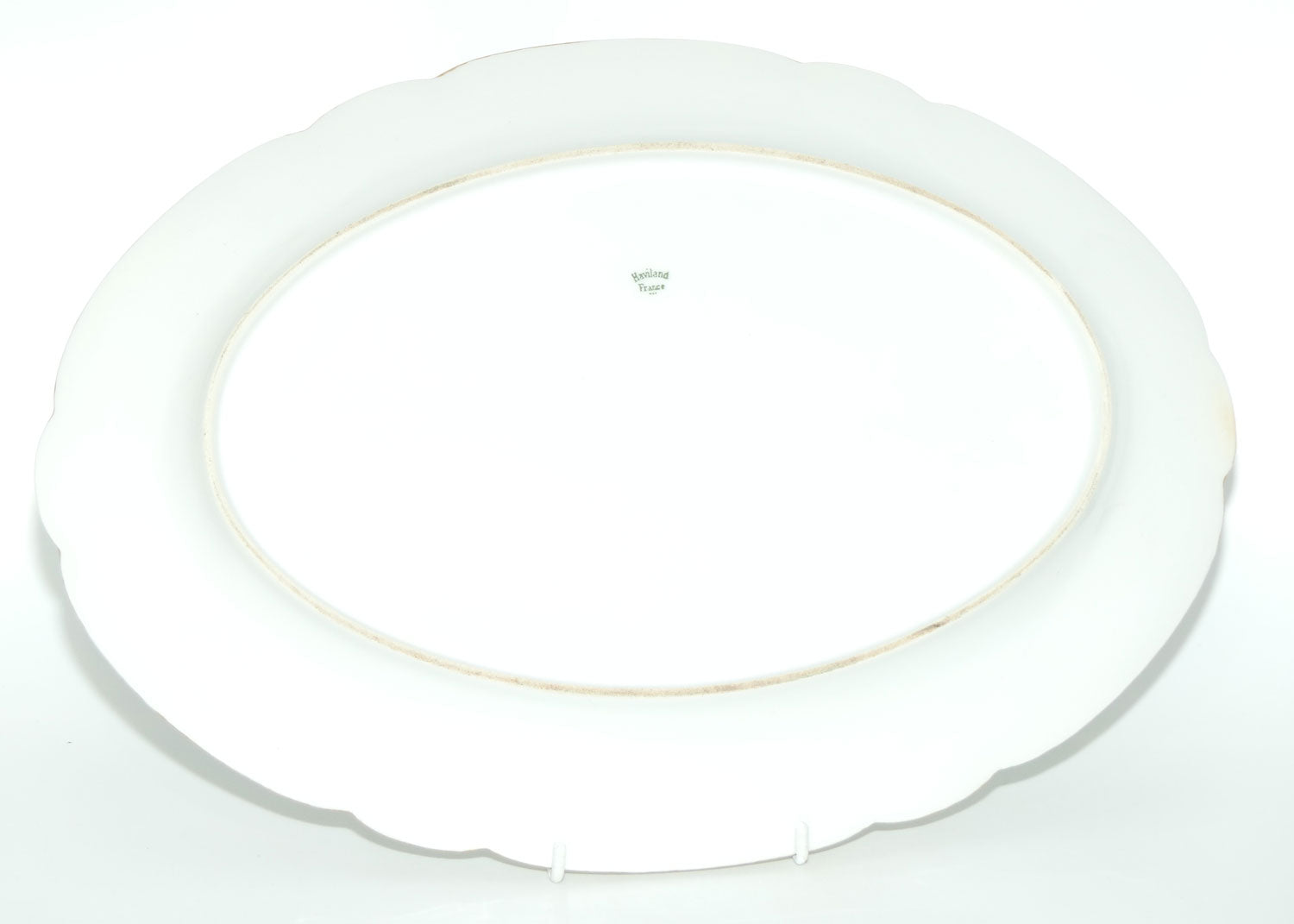 Early Australian China Painted large meat platter decorated with Birds | 39cm | by Ethel L Thomas 1910