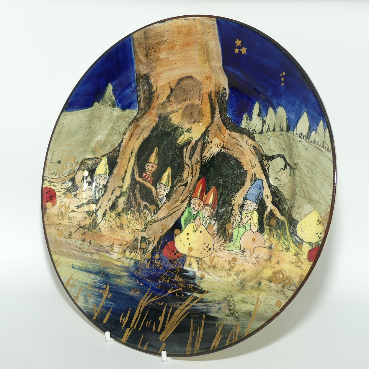 Royal Doulton Gnomes B with gilt highlights plate D4697 | #2 | 26cms diam