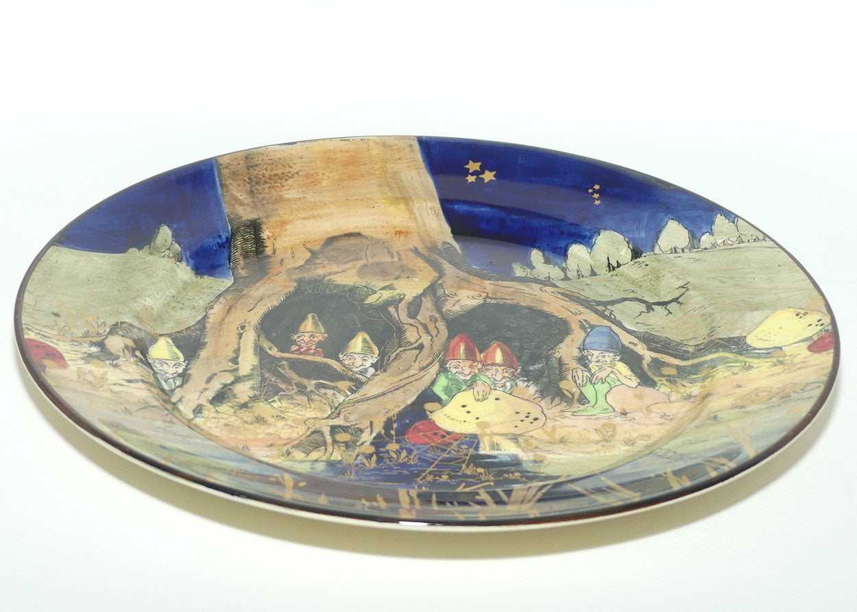 Royal Doulton Gnomes B with gilt highlights plate D4697 | #2 | 26cms diam