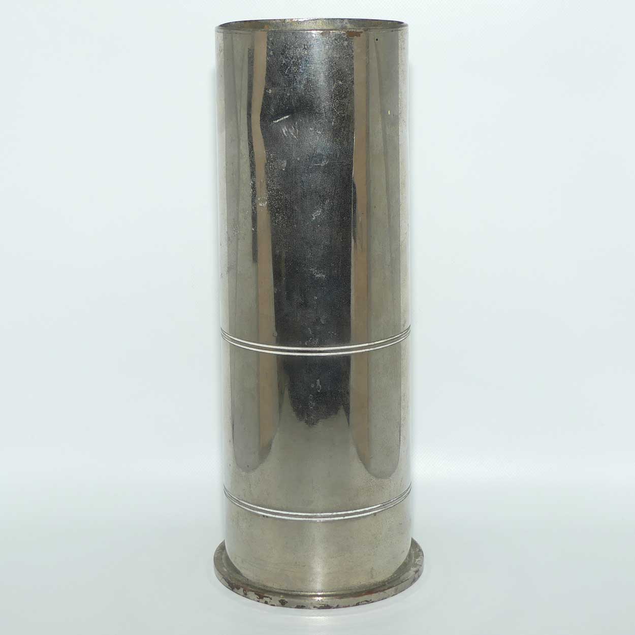 Trench Art Australian Commonwealth Military Forces chromed shell casing
