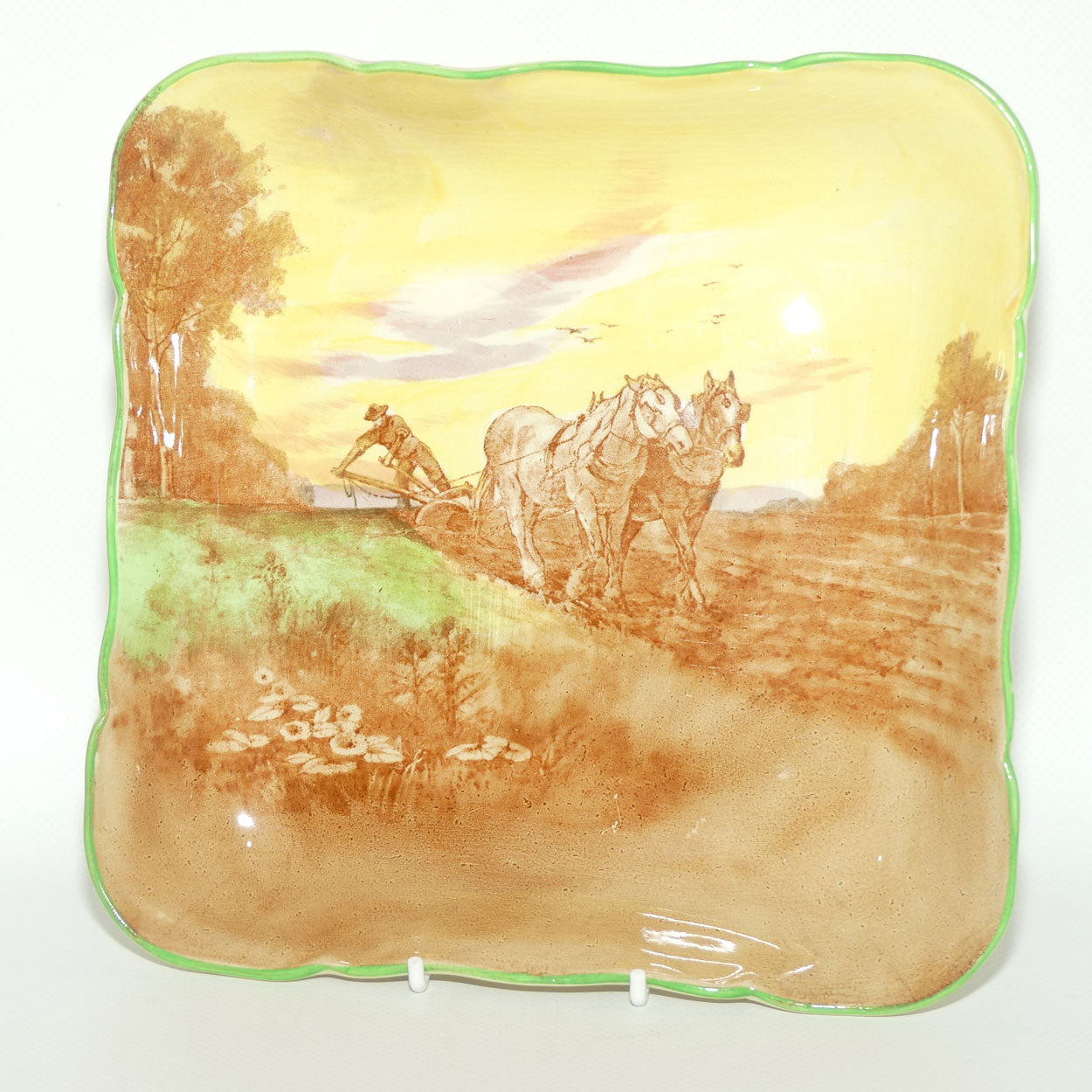 Royal Doulton Ploughing large square dish D4934
