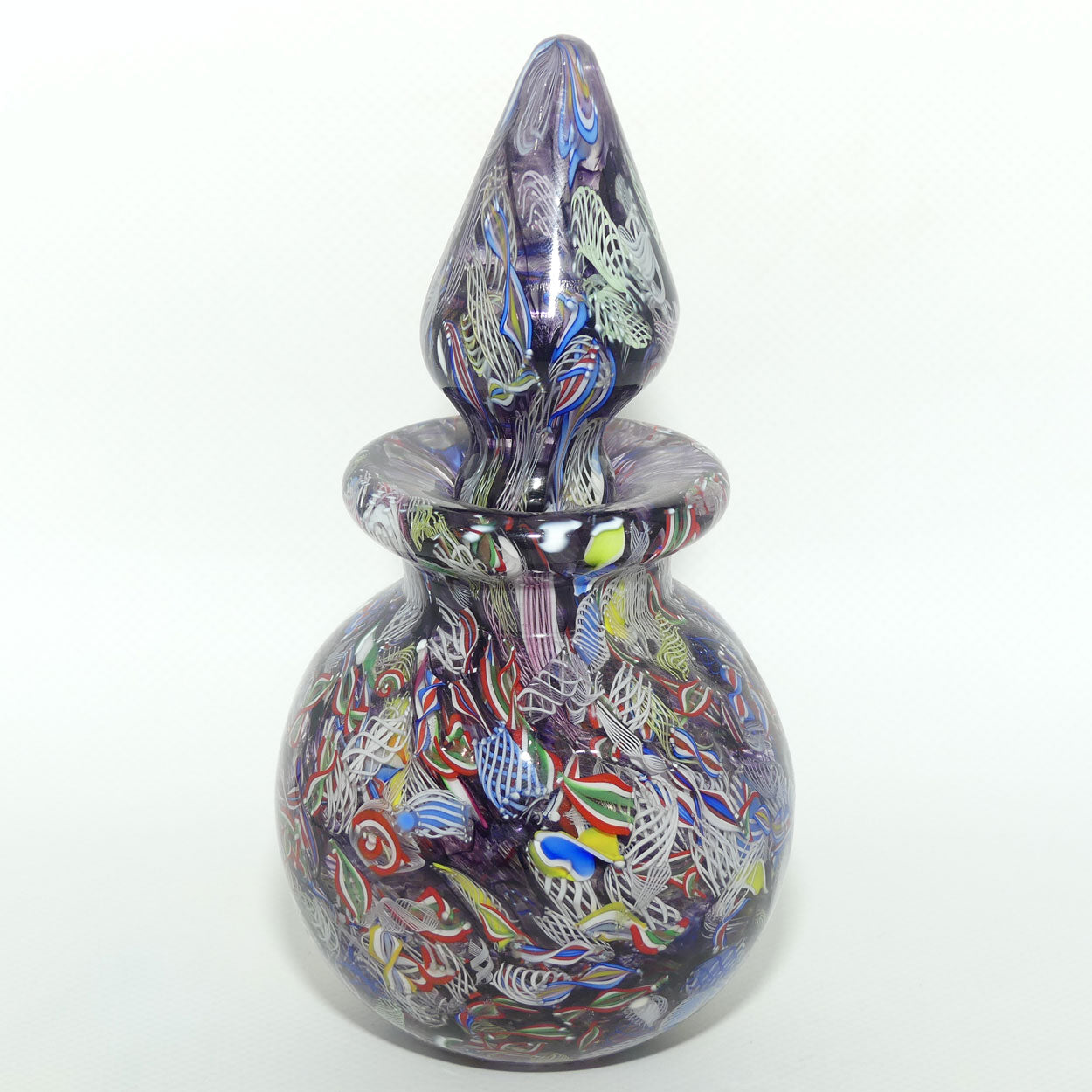 John Deacons Scotland Perfume Bottle Latticino End of Day | Purple