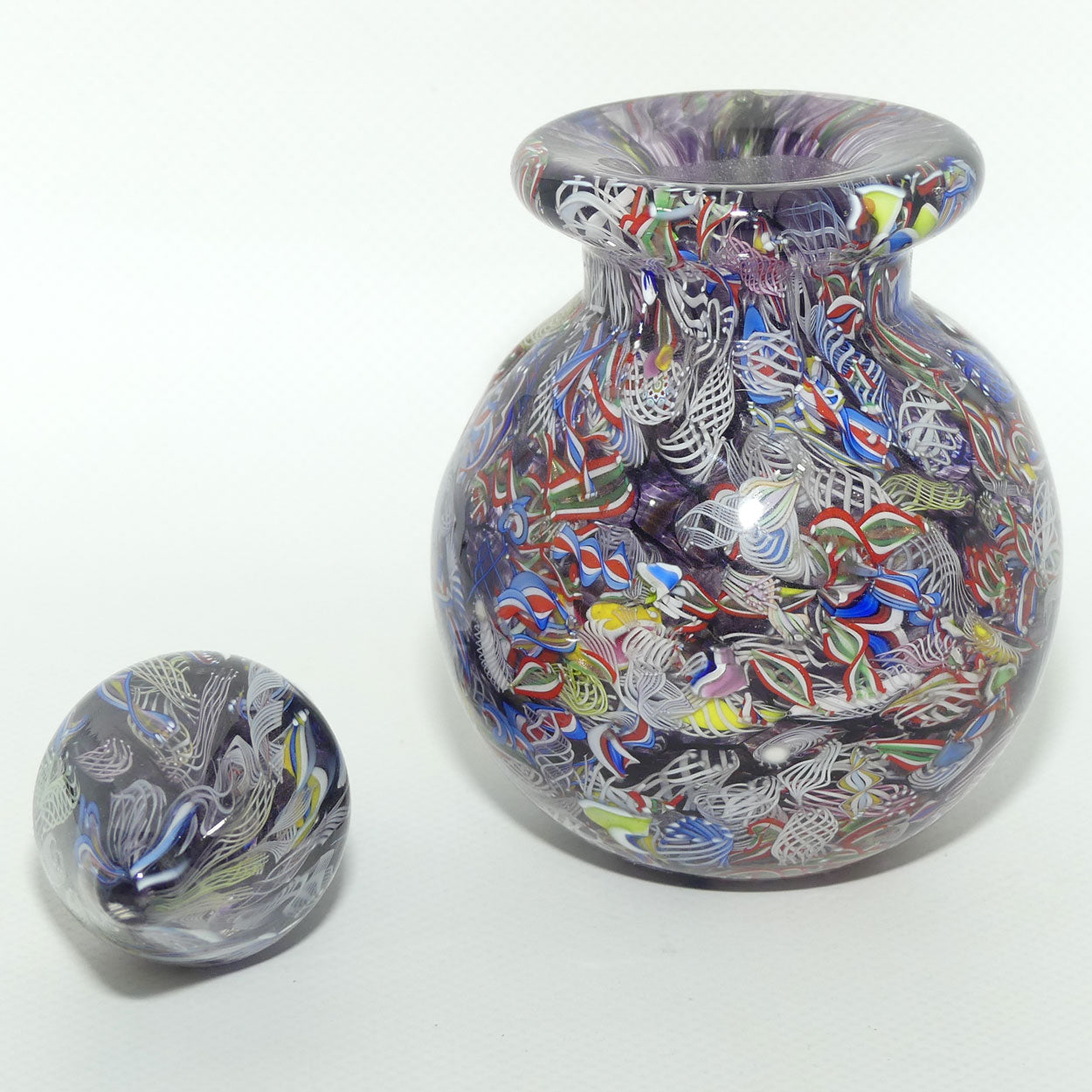 John Deacons Scotland Perfume Bottle Latticino End of Day | Purple