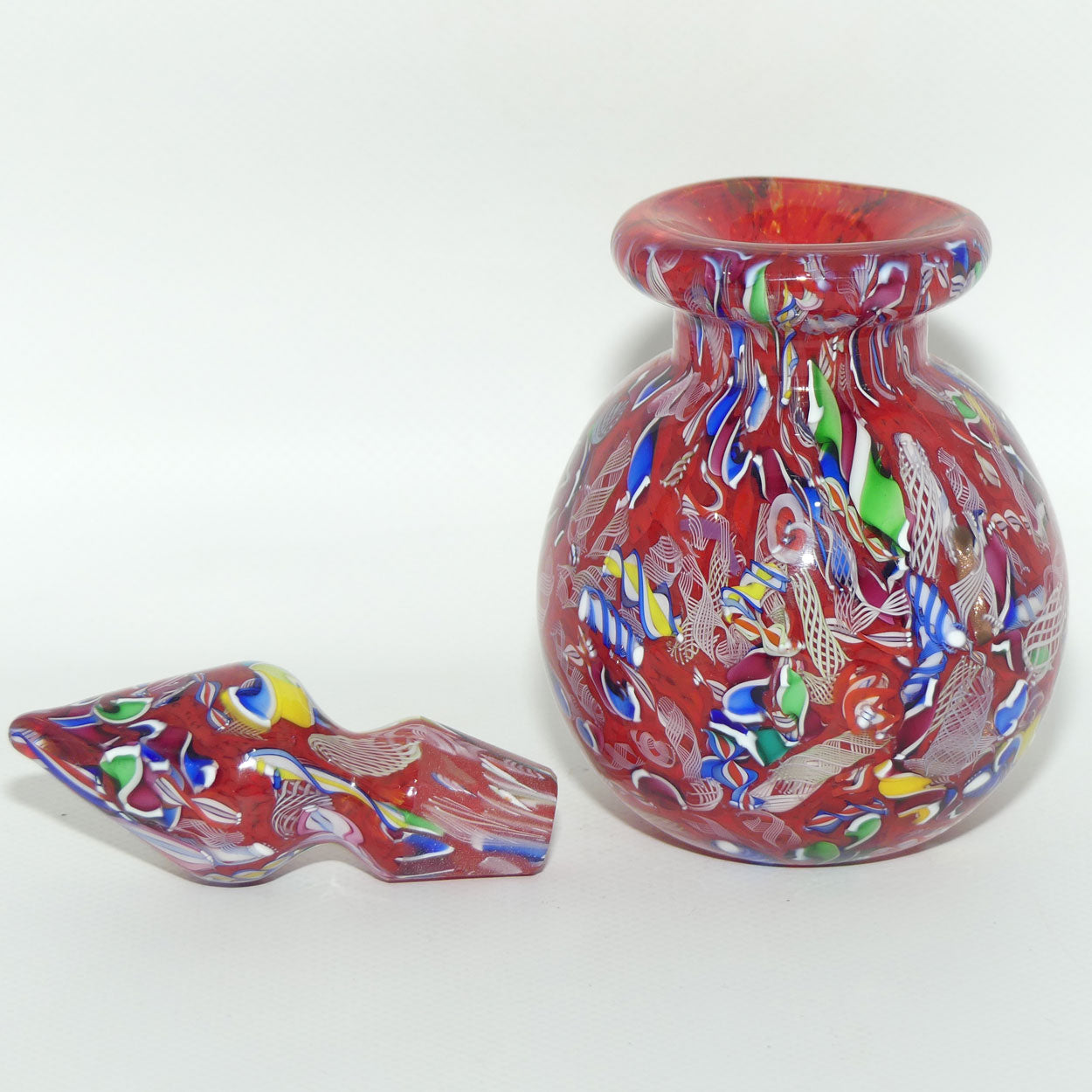 John Deacons Scotland Perfume Bottle Latticino End of Day | Tangerine