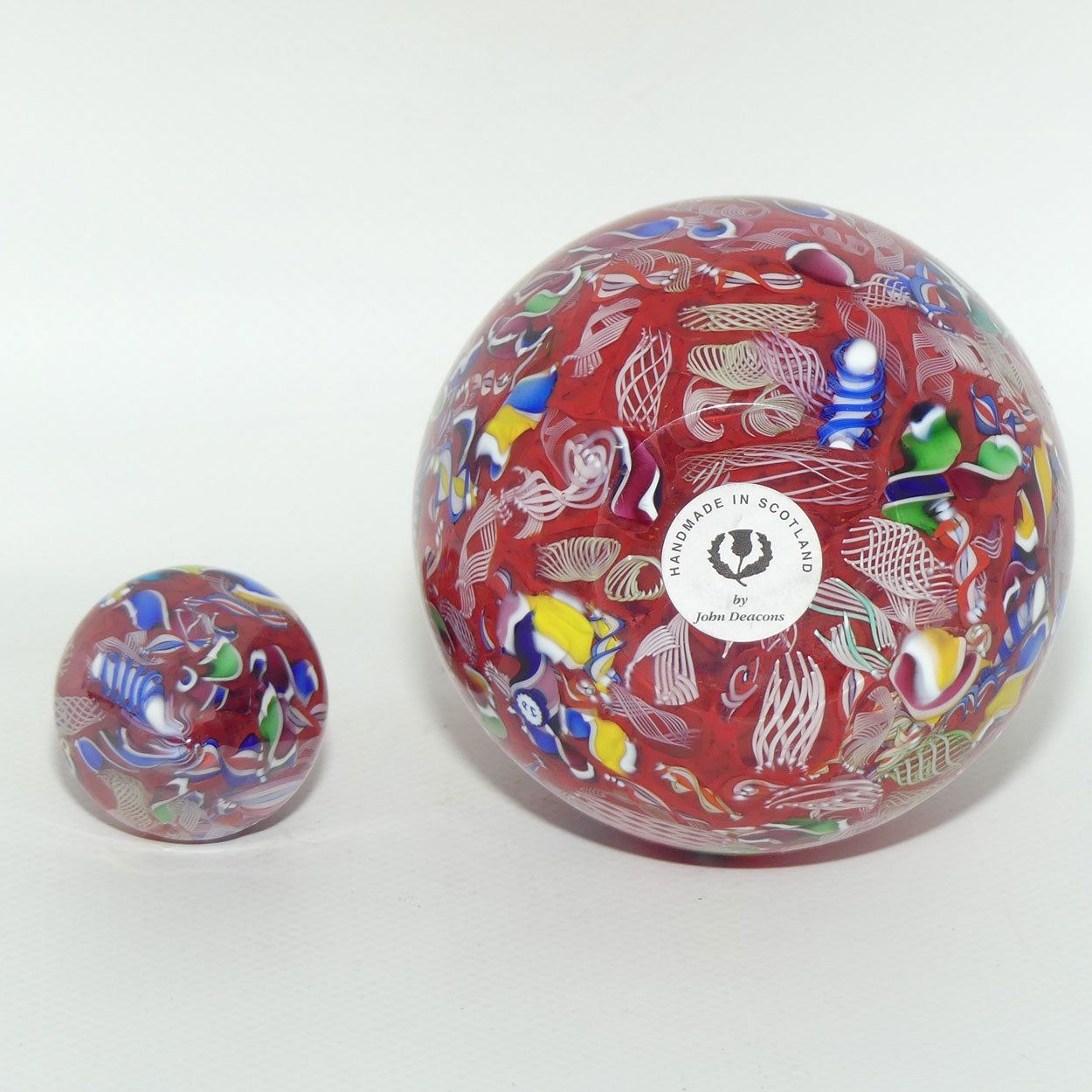 John Deacons Scotland Perfume Bottle Latticino End of Day | Tangerine