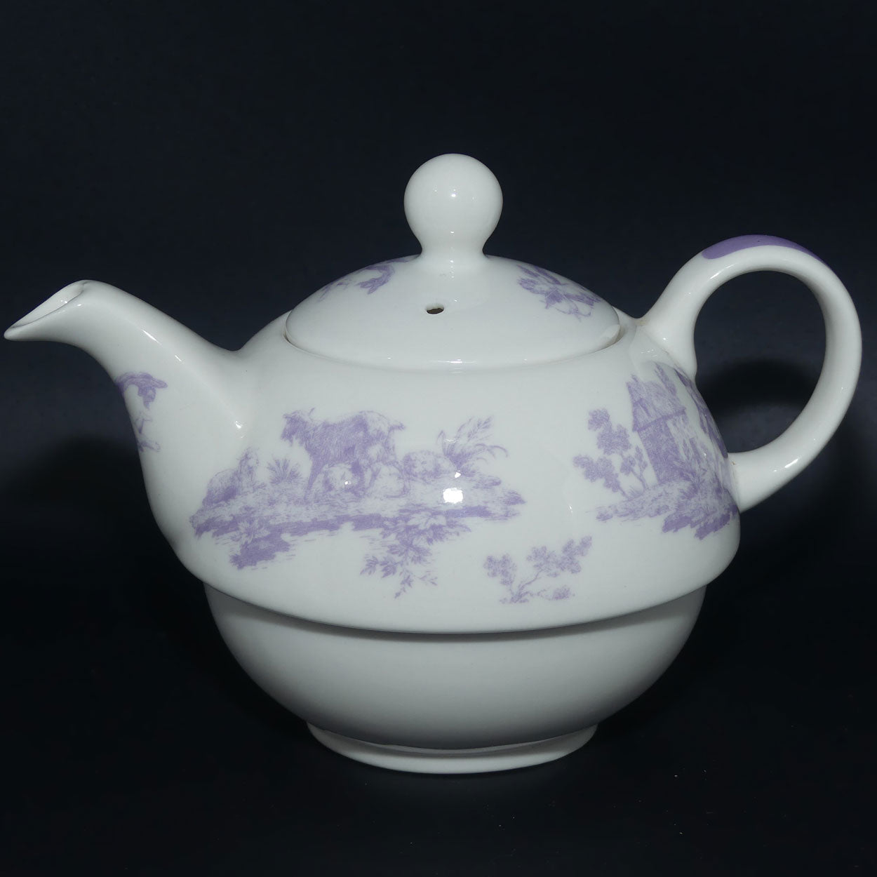 Laura Ashley Lilac Toile stacking tea pot