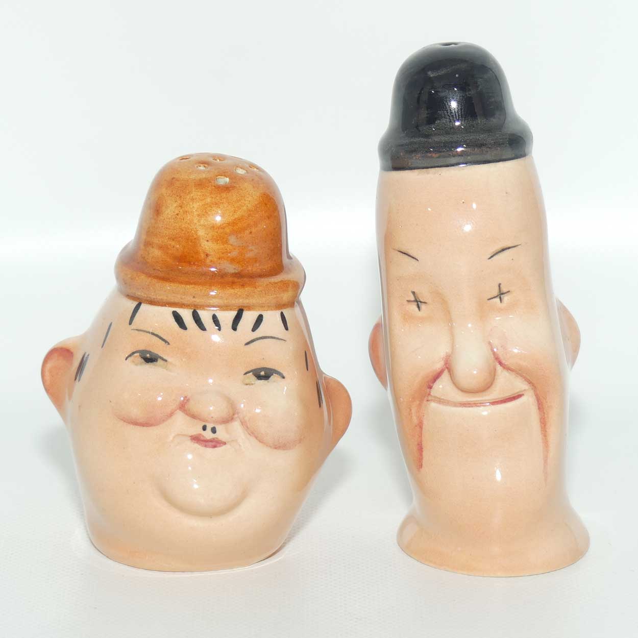 Beswick England Laurel and Hardy salt and pepper shakers