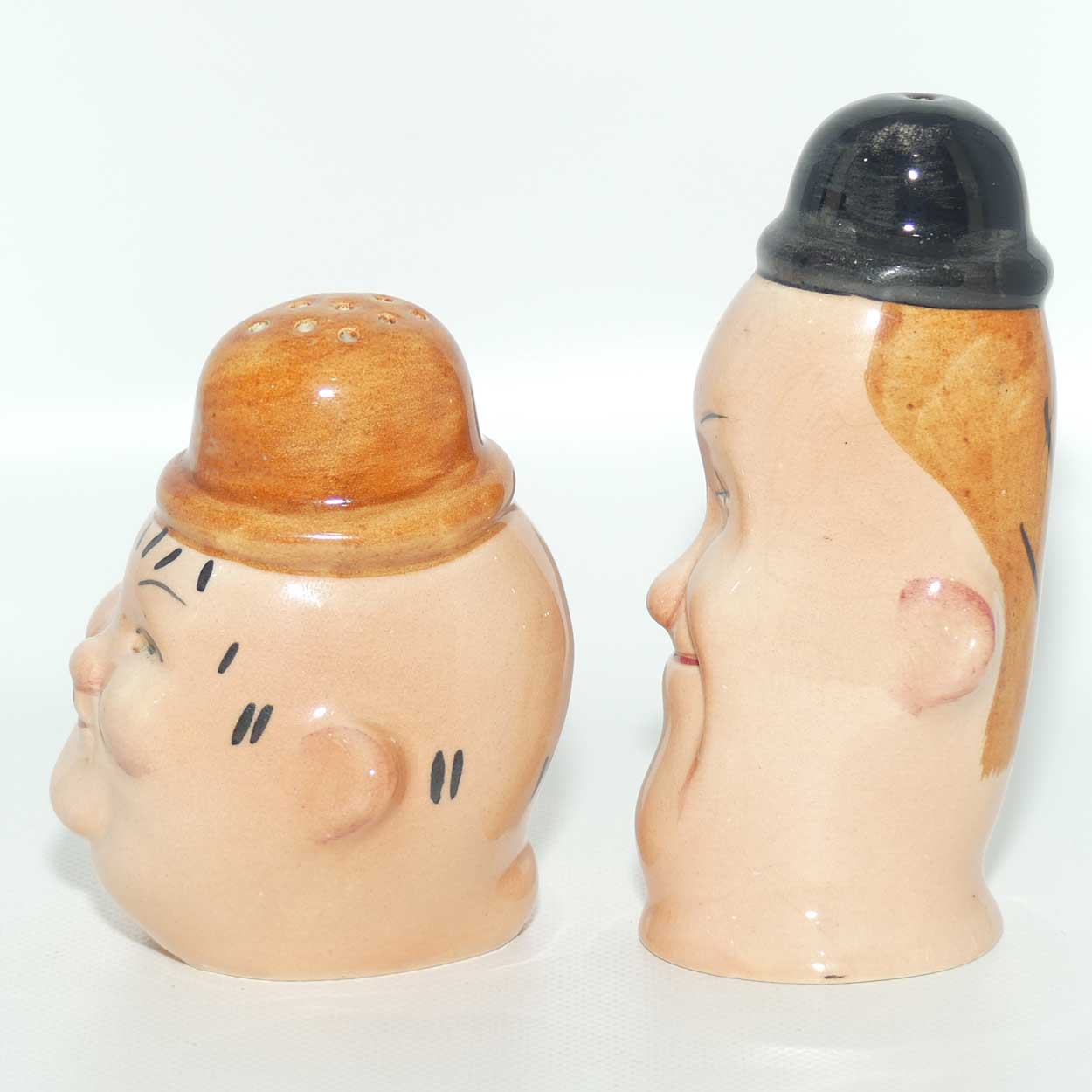 Beswick England Laurel and Hardy salt and pepper shakers