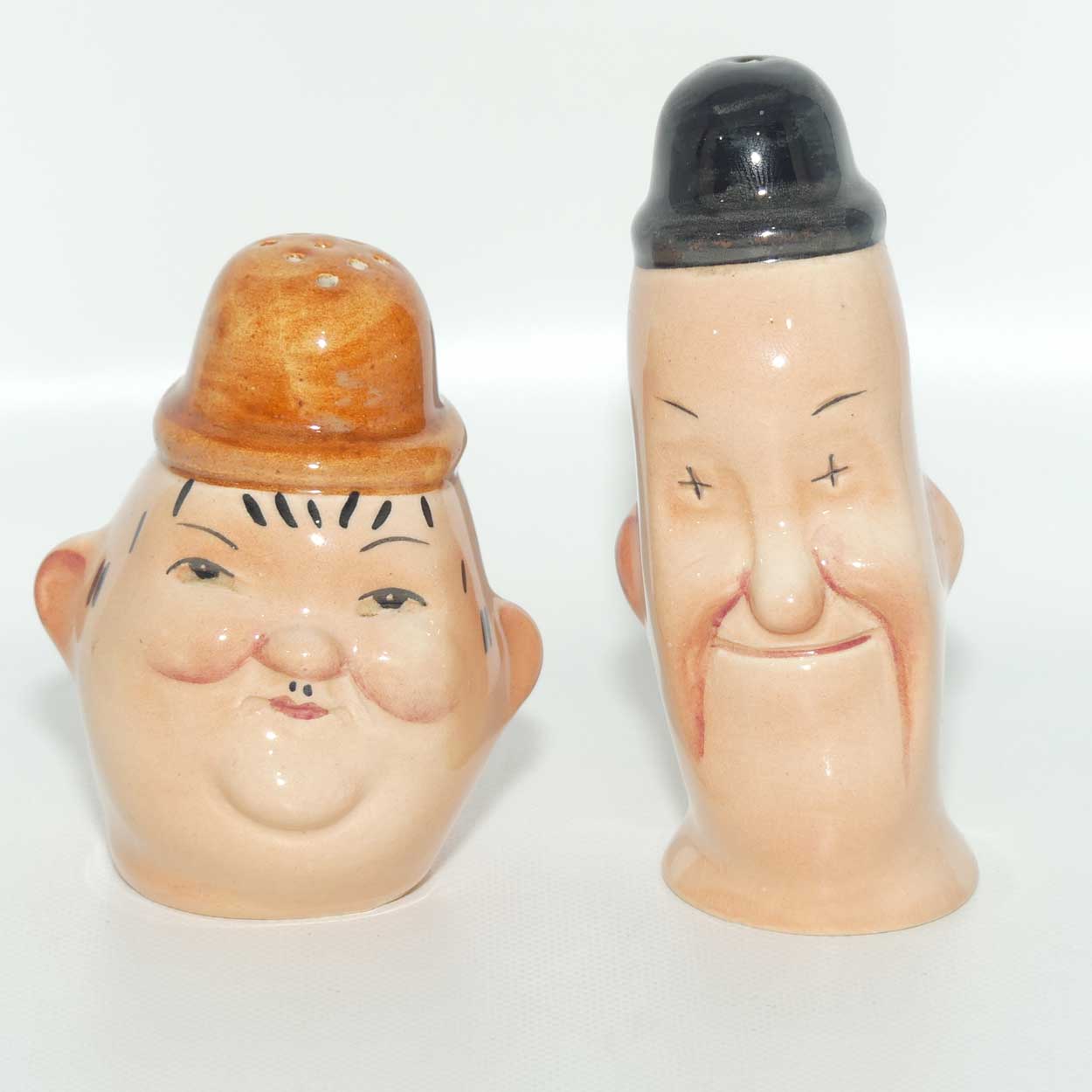 Beswick England Laurel and Hardy salt and pepper shakers
