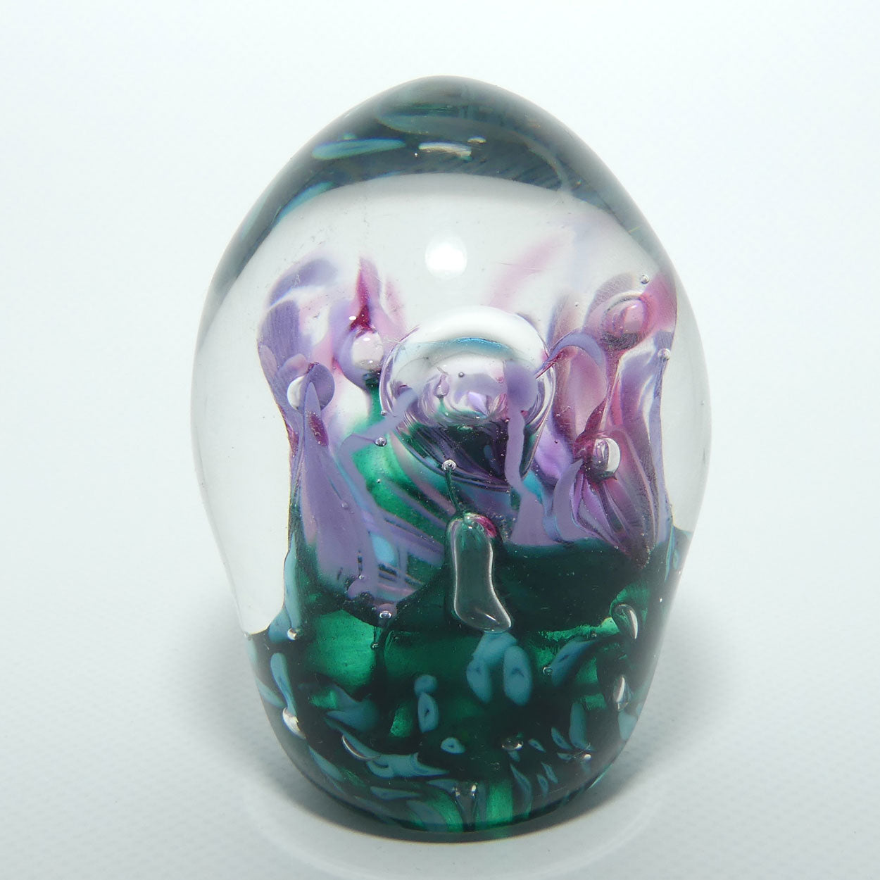 Lynden Over | Lava Glass New Zealand controlled bubble Rockpool paperweight c.2016