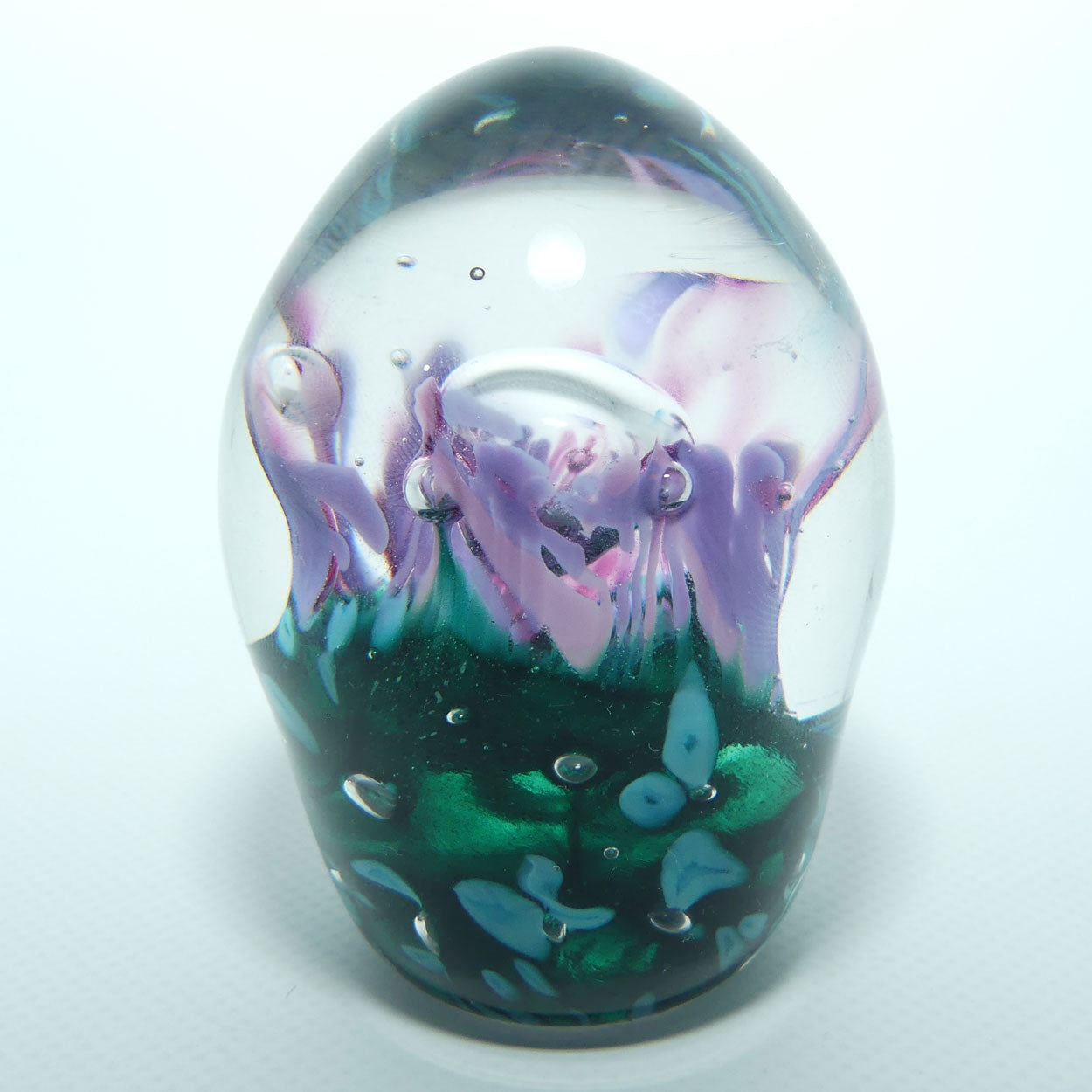 Lynden Over | Lava Glass New Zealand controlled bubble Rockpool paperweight c.2016