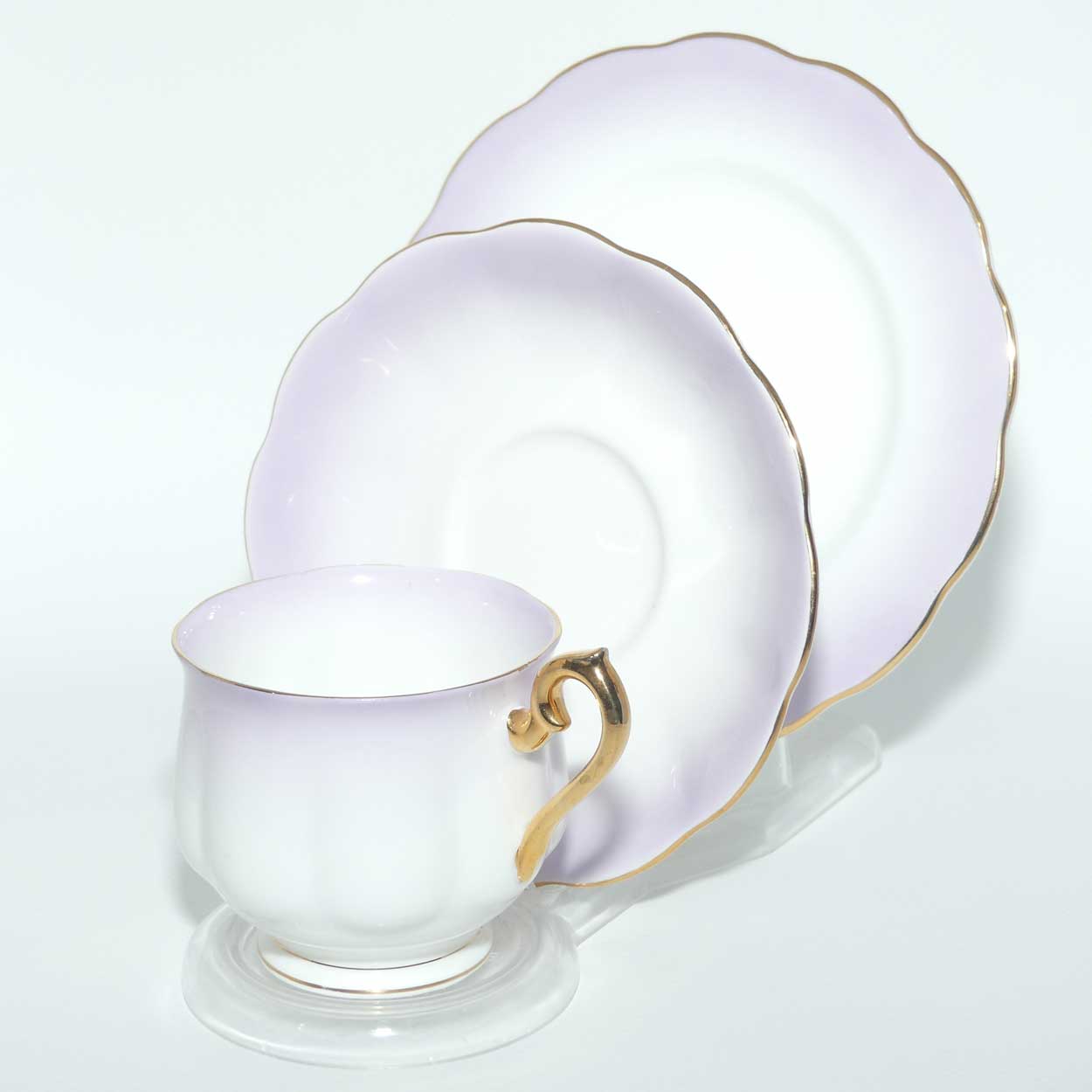 Royal Albert Bone China Rainbow series | Lavendar trio | older Hampton shape