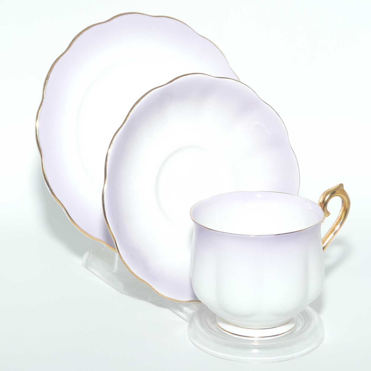 Royal Albert Bone China Rainbow series | Lavendar trio | older Hampton shape