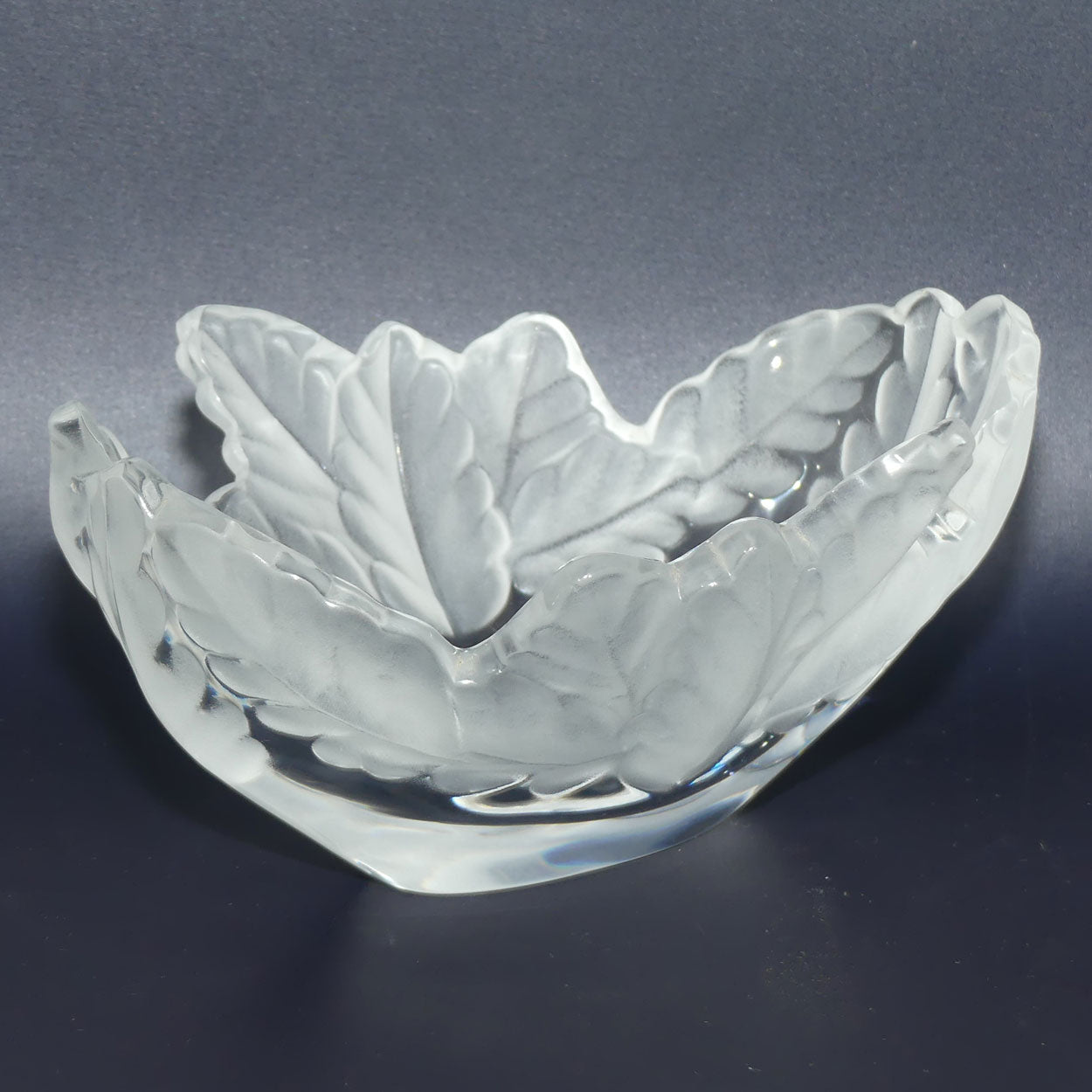 Lalique France Oak leaf bowl | Compiegne