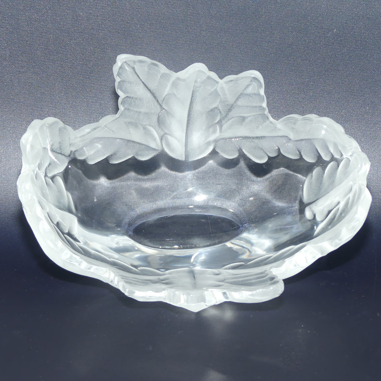 Lalique France Oak leaf bowl | Compiegne
