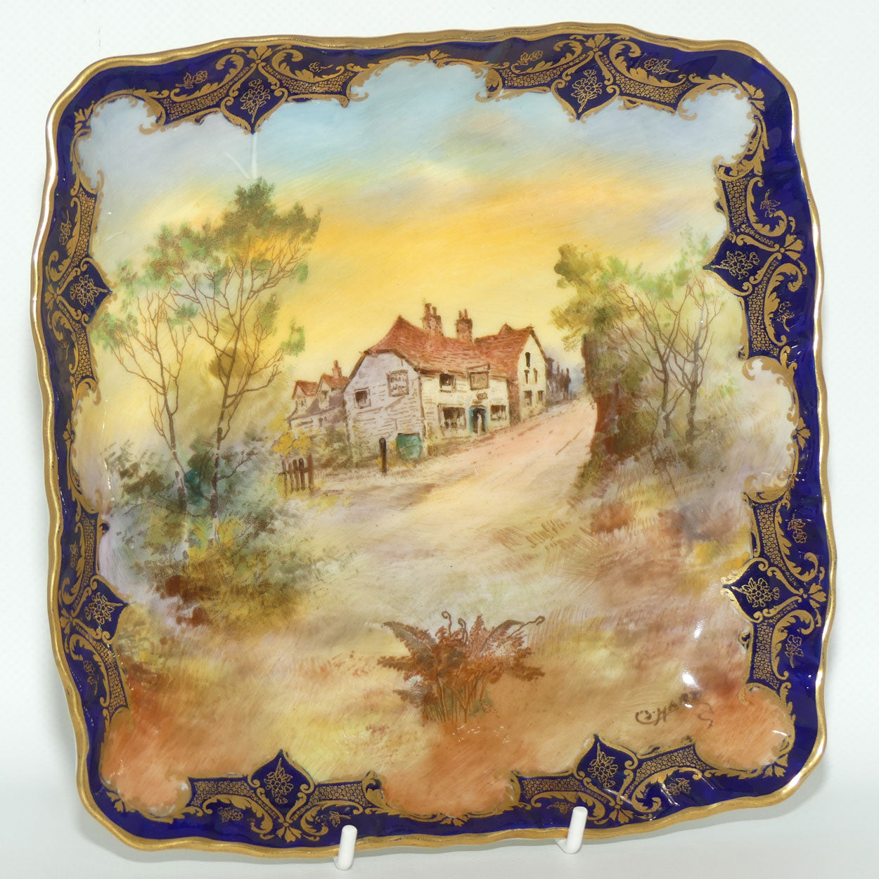 Royal Doulton hand painted and gilt The Leather Bottle Cobham bowl (Hart)