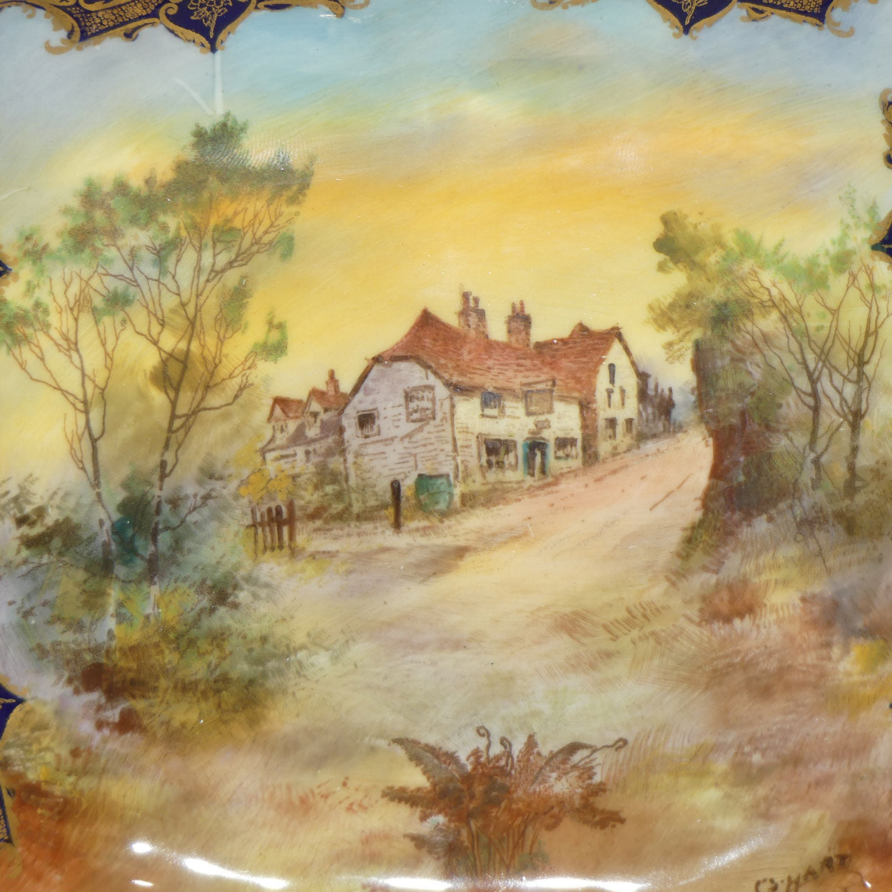 Royal Doulton hand painted and gilt The Leather Bottle Cobham bowl (Hart)