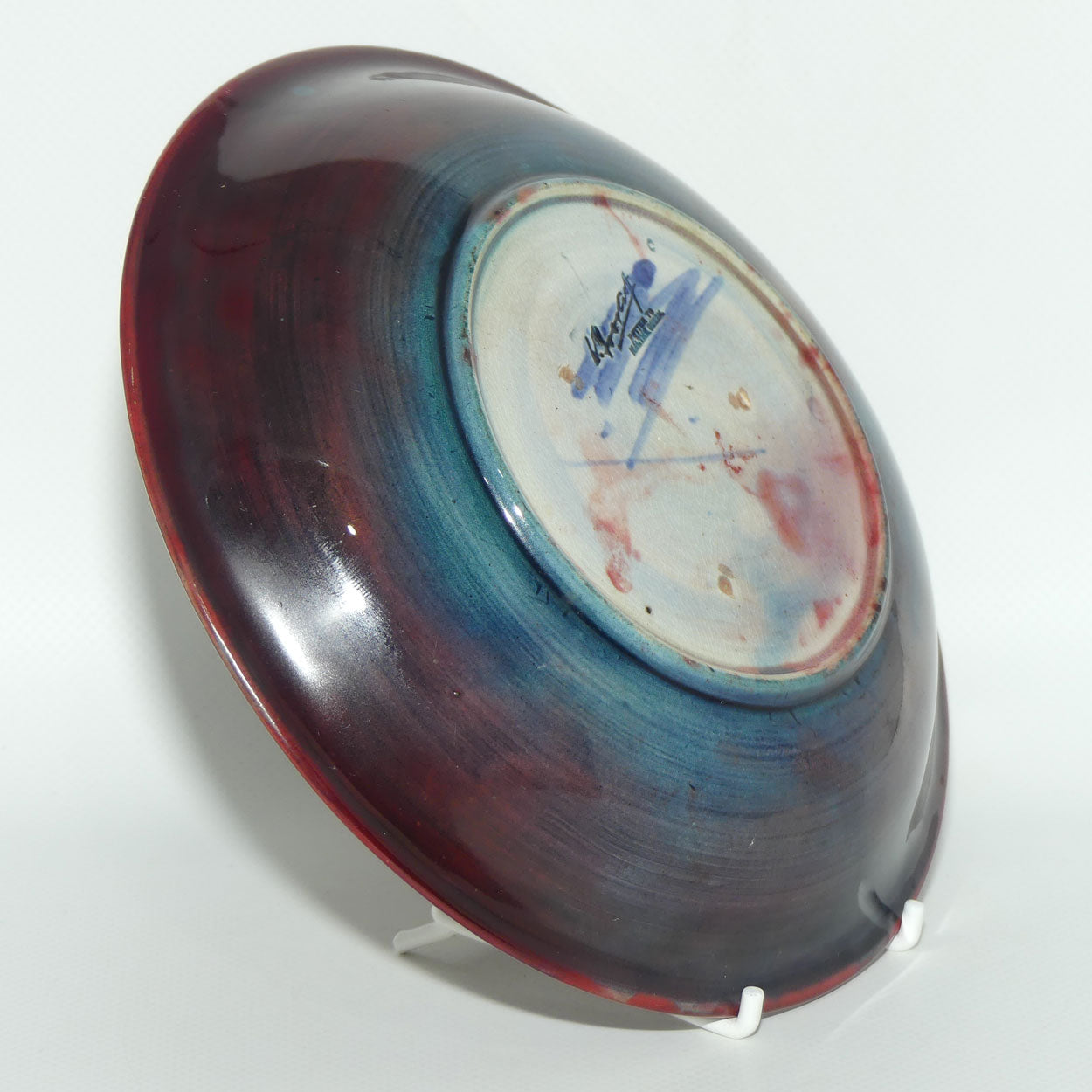 William Moorcroft Flambe Leaves and Fruit shallow bowl | #1