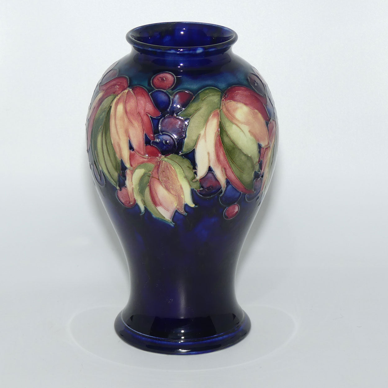 William Moorcroft Leaves and Fruit (Blue)