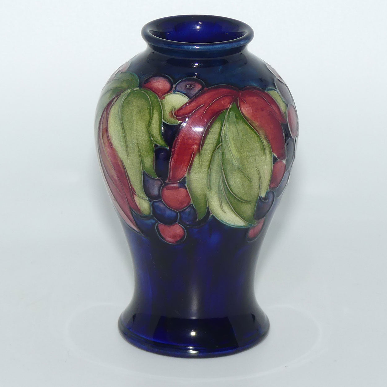 William Moorcroft Leaves and Fruit (Blue)
