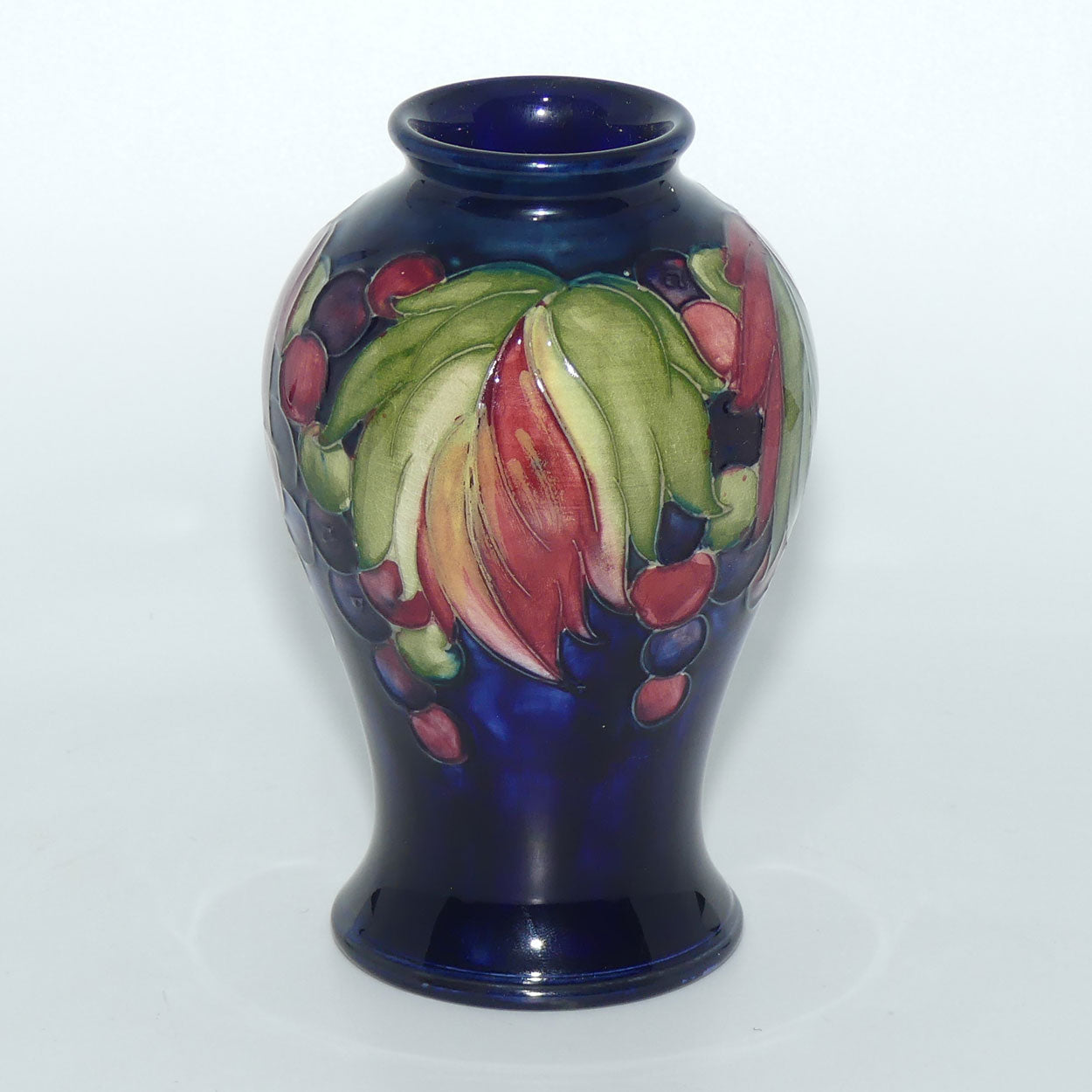 William Moorcroft Leaves and Fruit (Blue)