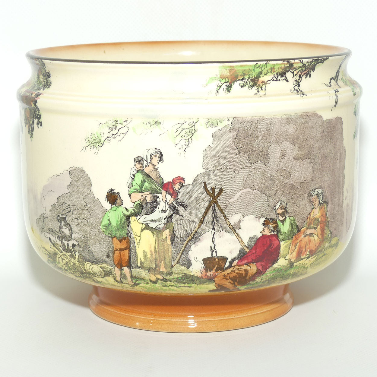 Royal Doulton Gleaners and Gypsies Lennox Flower bowl D4983