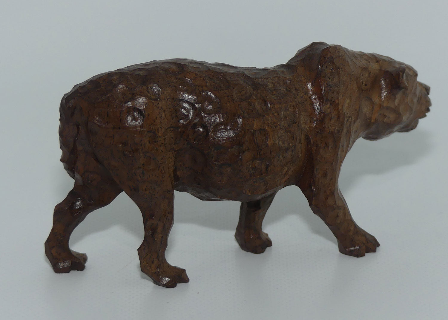 African Carved Leopard figure | looks well fed