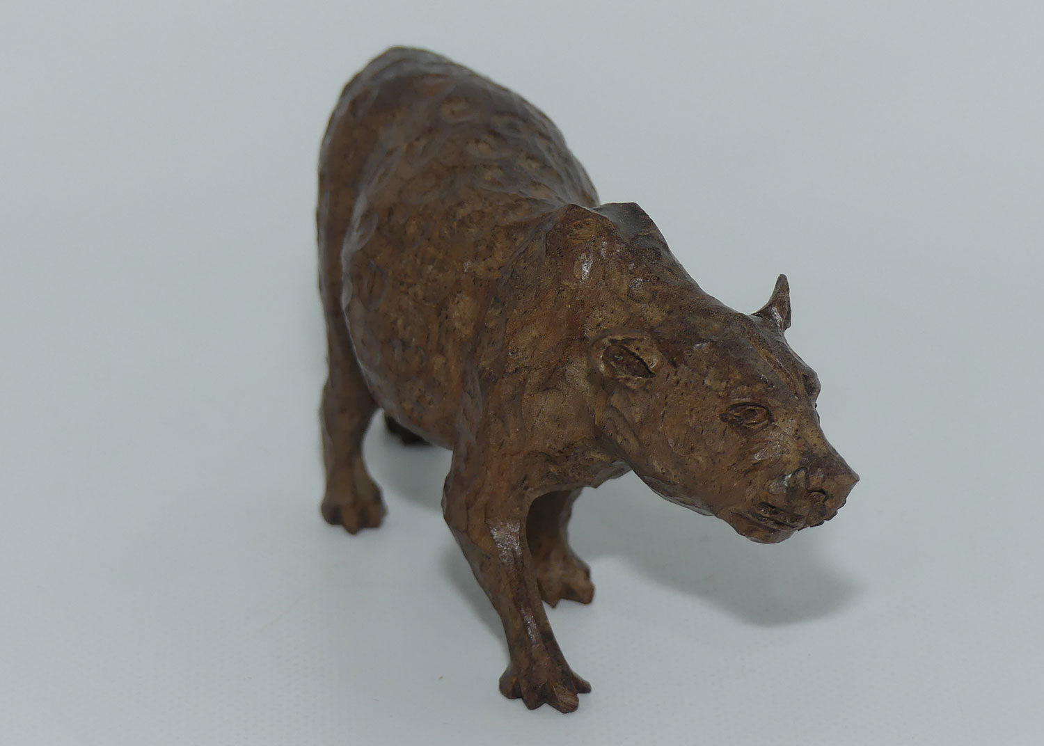 African Carved Leopard figure | looks well fed