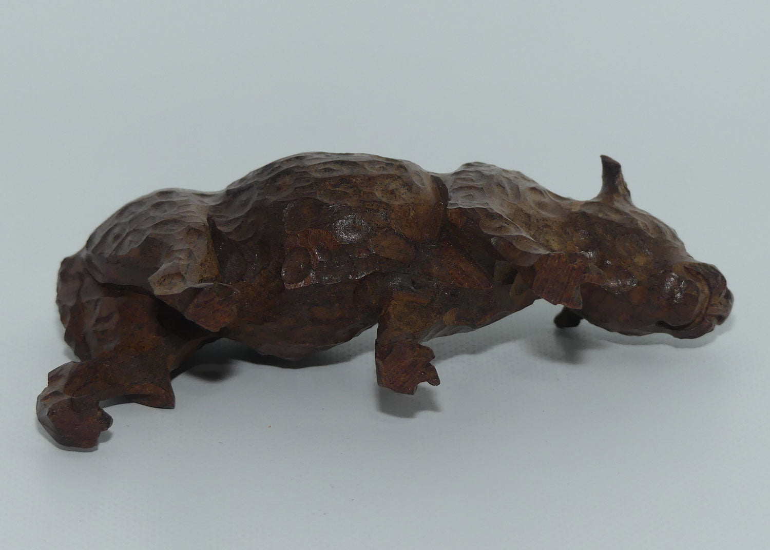 African Carved Leopard figure | looks well fed