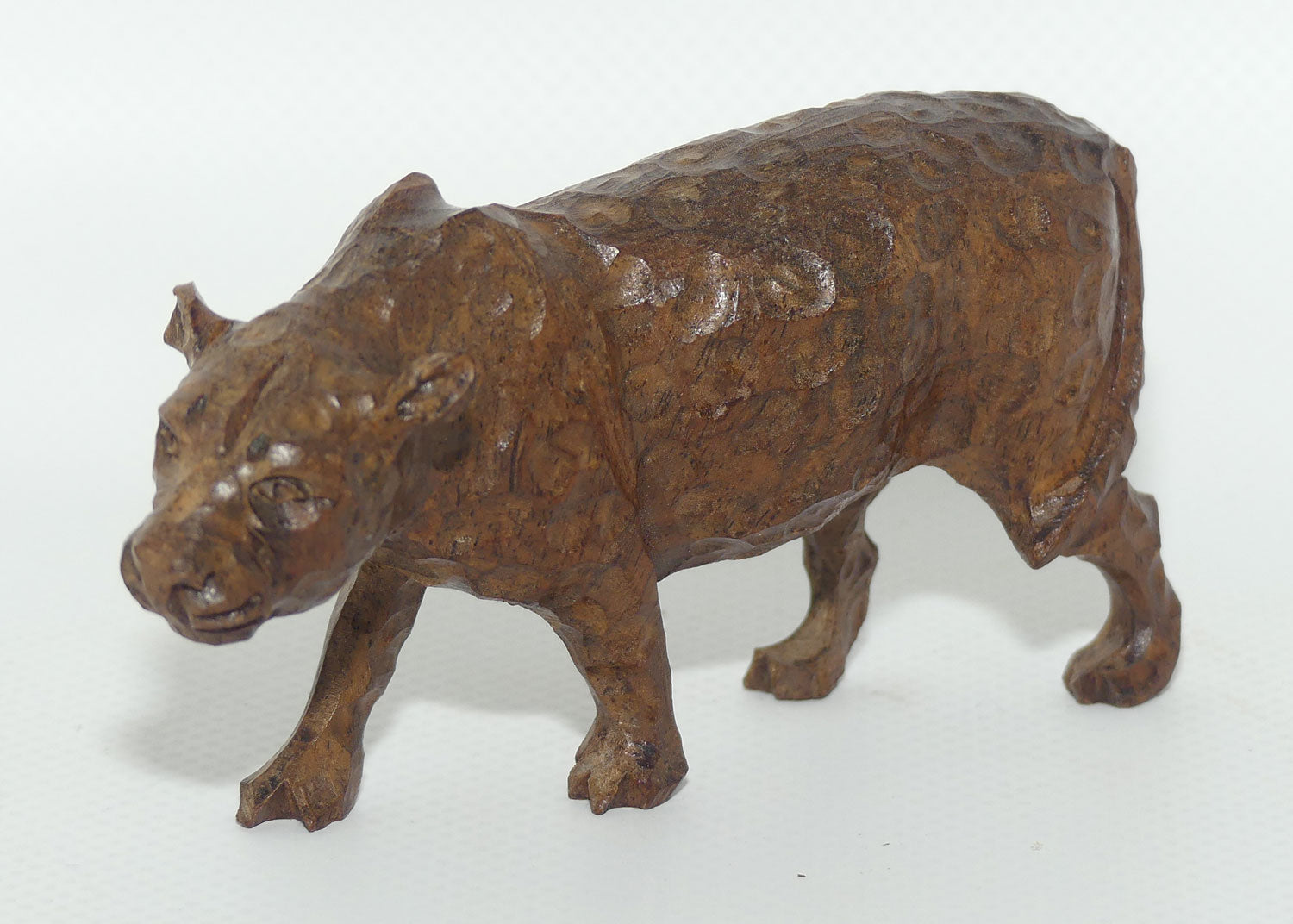 African Carved Leopard figure | looks well fed