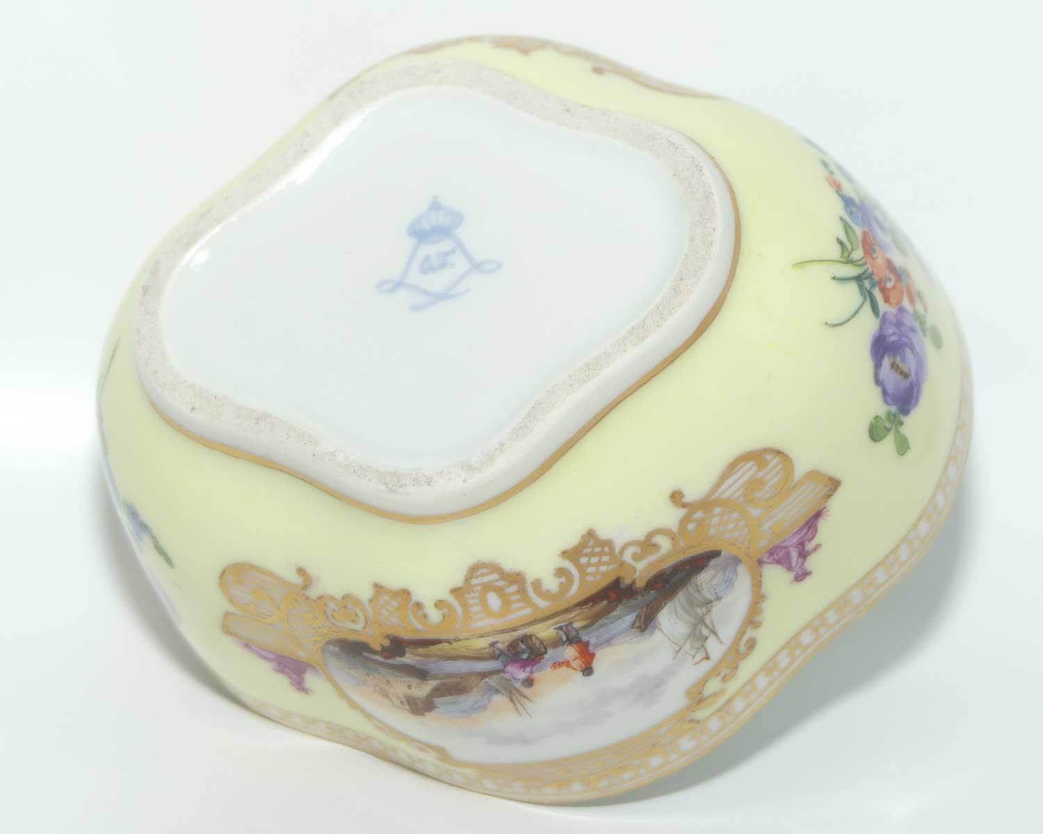 Exquisite Carl Thieme Potschapel Dresden copy of Sevres lidded pot c.1890 - 1900