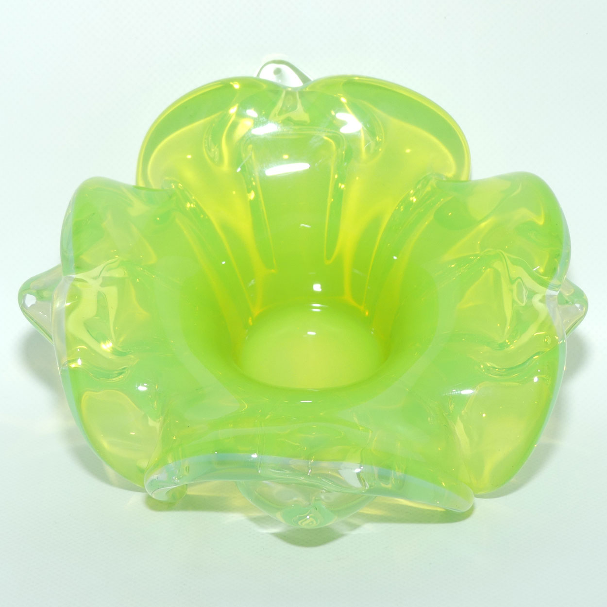 Lime Green Glass bowl | Józef Hospodka for Chribska Sklarna Czechoslovakia | Mid 1960s
