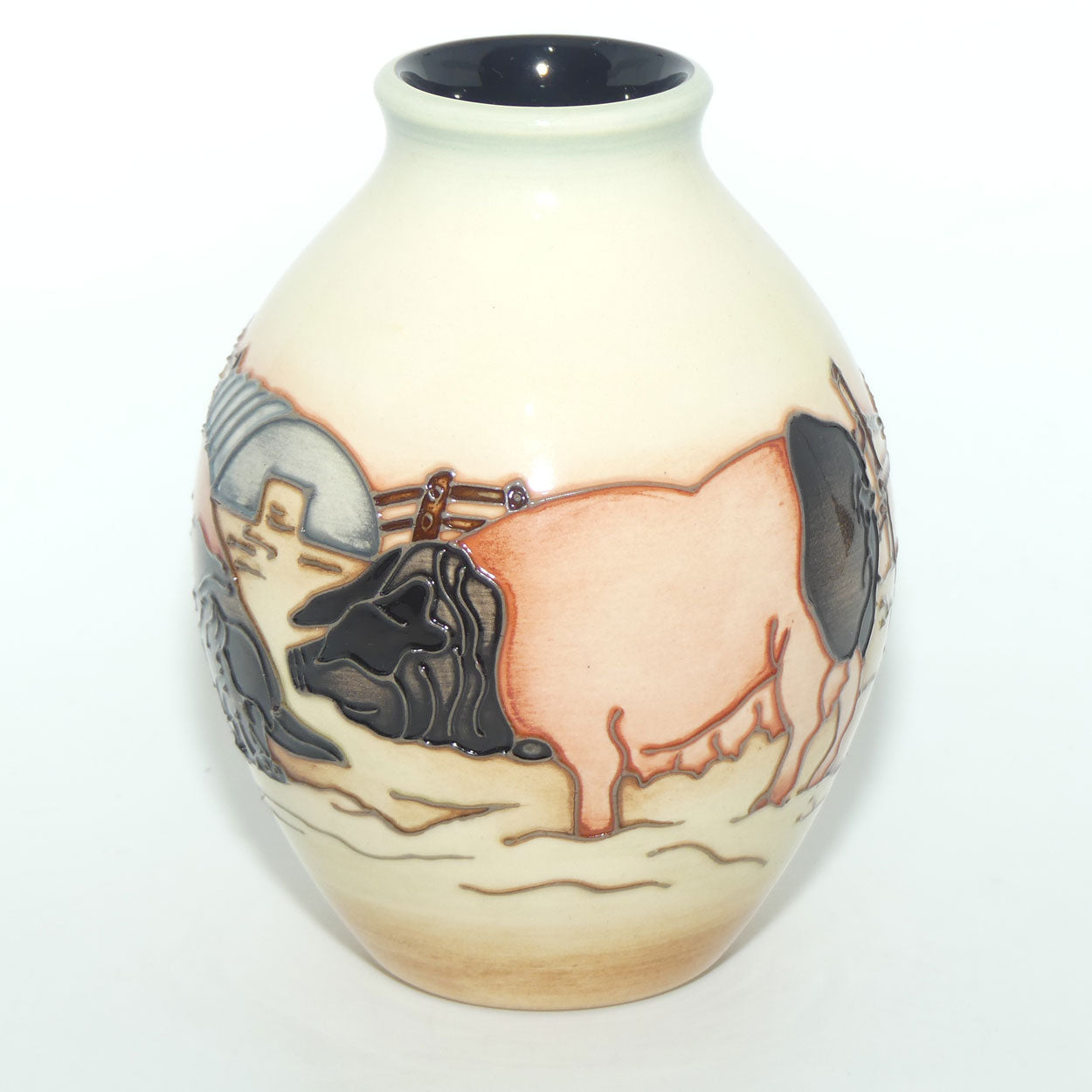 Moorcroft Limousin Pigs 3/5 vase | LE 17/50