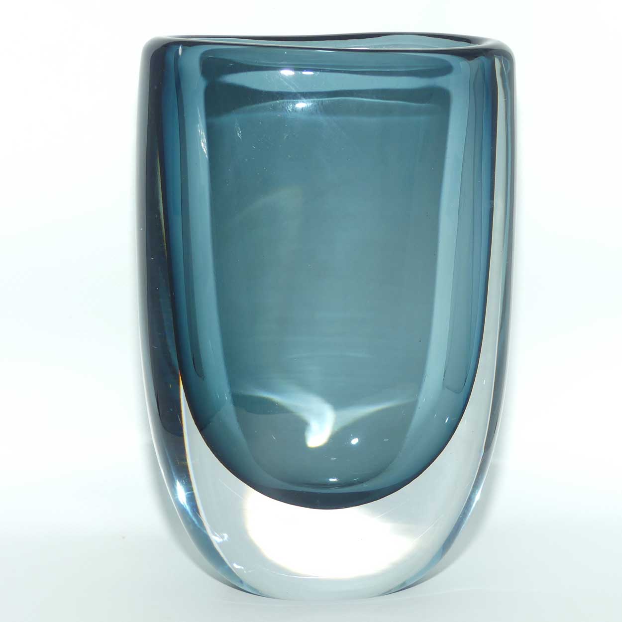 Kosta Sweden Mid Century Modern vase by Vicke Lindstrand | Sommerso Blue | 46020