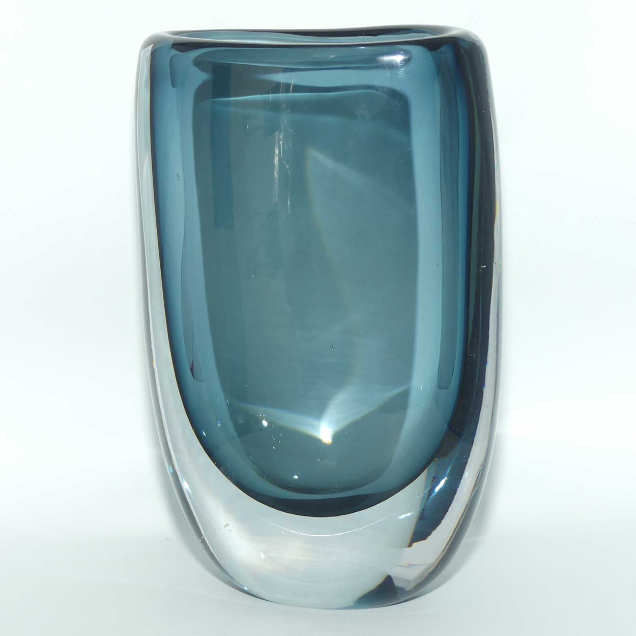 Kosta Sweden Mid Century Modern vase by Vicke Lindstrand | Sommerso Blue | 46020