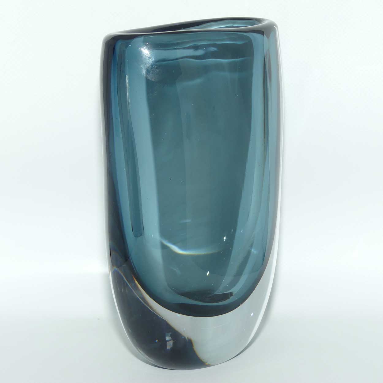 Kosta Sweden Mid Century Modern vase by Vicke Lindstrand | Sommerso Blue | 46020