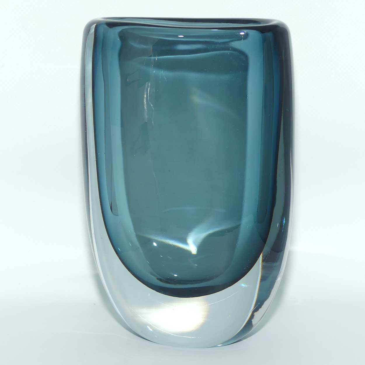 Kosta Sweden Mid Century Modern vase by Vicke Lindstrand | Sommerso Blue | 46020