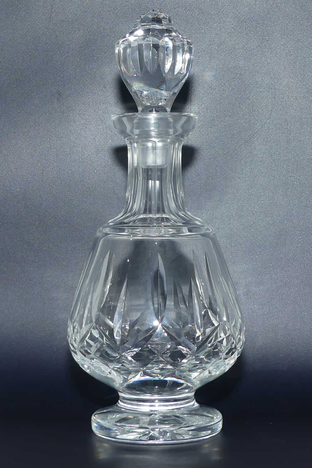 Waterford Crystal Lismore pattern Spirits decanter with elaborately facetted stopper