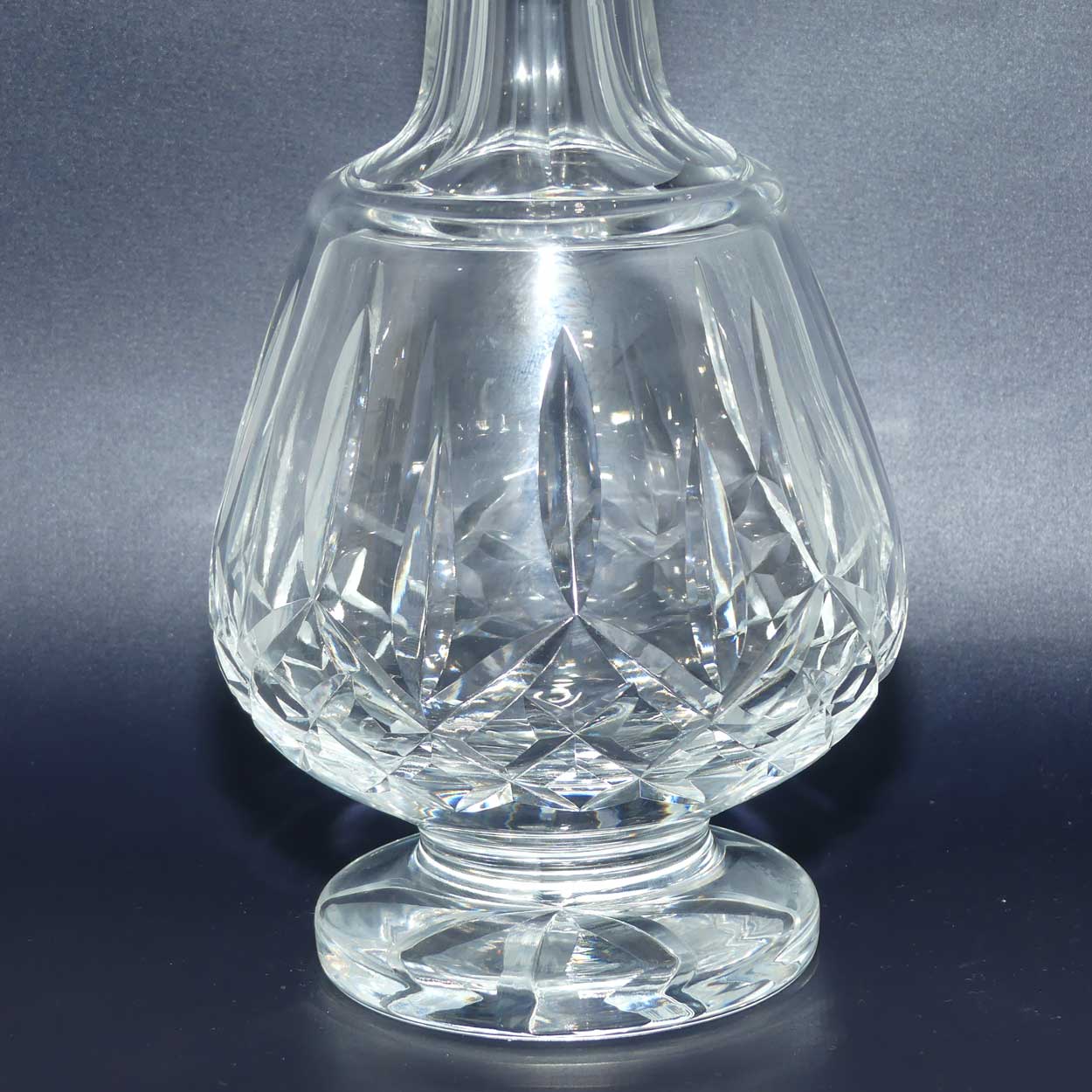 Waterford Crystal Lismore pattern Spirits decanter with elaborately facetted stopper