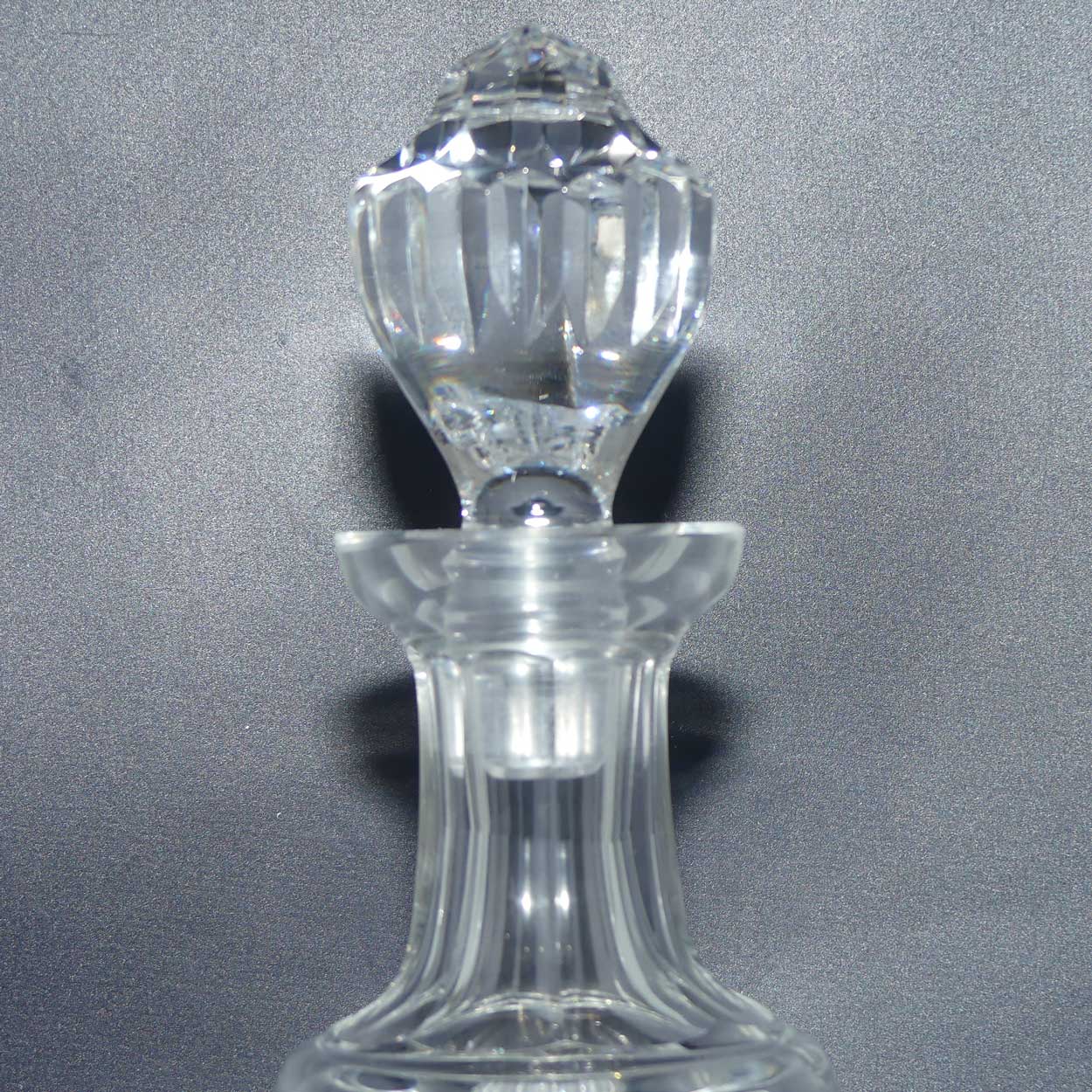 Waterford Crystal Lismore pattern Spirits decanter with elaborately facetted stopper