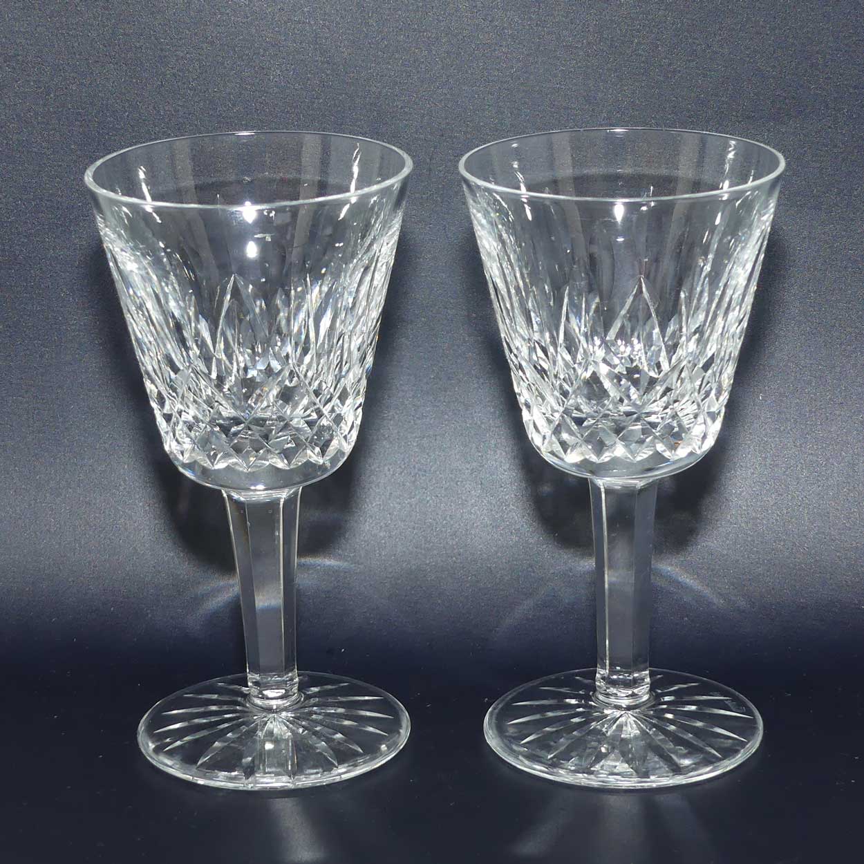 Waterford Crystal Ireland set of 6 Lismore wine glasses | 15cm | 100ml