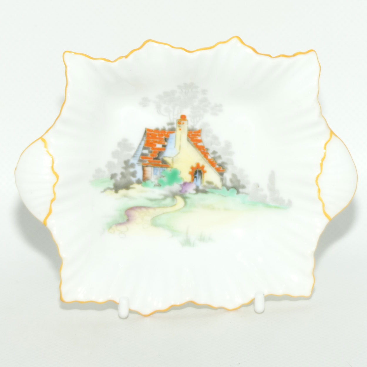 Shelley Cottage and Path pattern tab handle pin dish